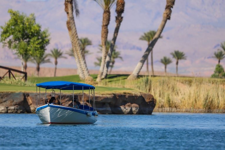 Electric boat on Lake Las Vegas